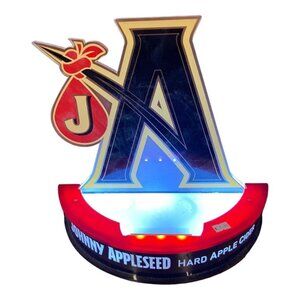 Johnny Appleseed Hard Apple Cider Distillery Display Shelf Bar Sign
